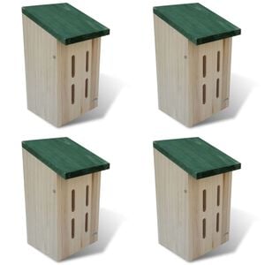 vidaXL Butterfly House | Natural wood and green | Solid wood | Small