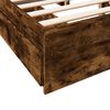 vidaXL Bed Frame with Drawers without Mattress Smoked Oak 140x190 cm
