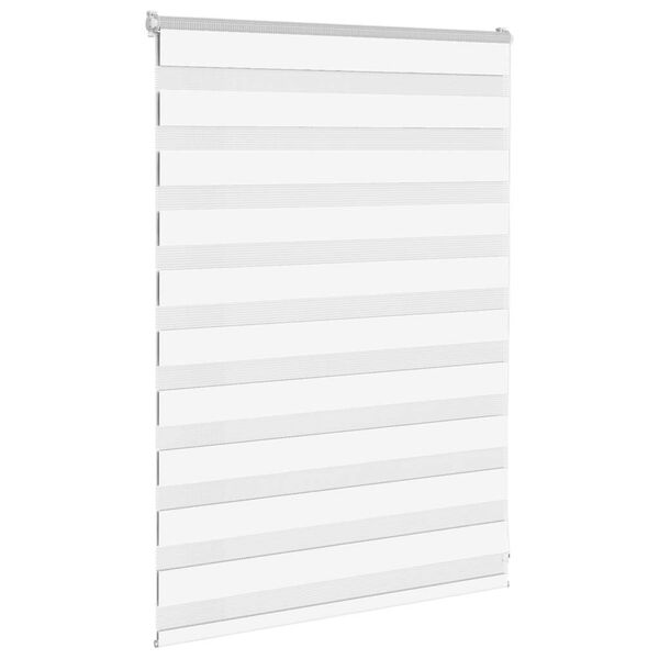 vidaXL Zebra Blind White 105x100 cm Fabric Width 100.9 cm Polyester
