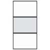 vidaXL Sliding Door Black 102.5x205 cm Tempered Glass and Aluminium