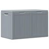 vidaXL Garden Storage Box 180L Grey PP Wood Look