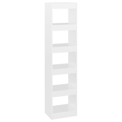 vidaXL Book Cabinet/Room Divider High Gloss White 40x30x166 cm