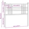 vidaXL Metal Replace Headboard White 100cm