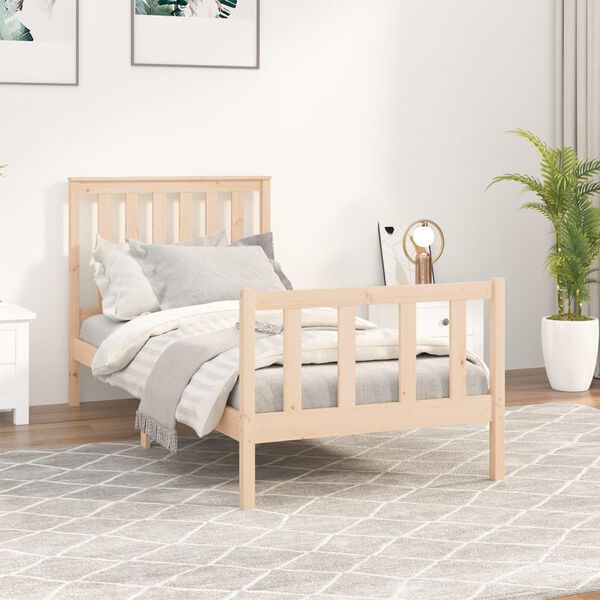 vidaXL Bed Frame without Mattress 100x200 cm Solid Wood Pine
