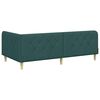 vidaXL Corner Bed Frame with Headboard Dark Green 90 x 190 cm Fabric