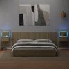 vidaXL Bed Headboard with Cabinets Sonoma Oak 240 cm Engineered Wood