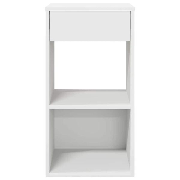vidaXL Bedside Cabinets with Drawer 2 pcs White 35x34x66.5 cm