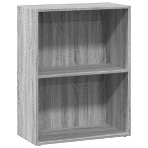 vidaXL Bookcase Grey Sonoma 60x30x77 cm Engineered Wood