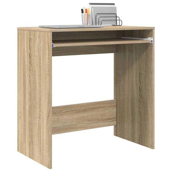 vidaXL Desk with Shelf Sonoma oak 77.5 x 43 x 79 cm Engineered Wood