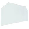 vidaXL Fireplace Glass Plate Hexagon 120x60 cm