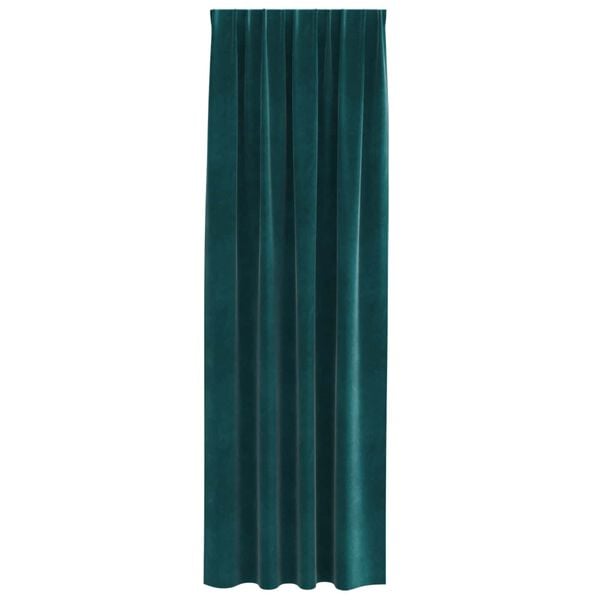 vidaXL Blackout Curtains 2 pcs Dark Green 140 x 260 cm Velvet