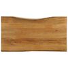 vidaXL Table Top 100x60x2.5 cm Live Edge Solid Wood Mango