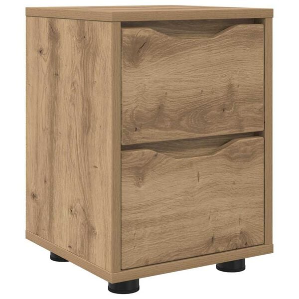 vidaXL Bedside Table Artisan Oak 30.5 x 30 x 43 cm Engineered Wood