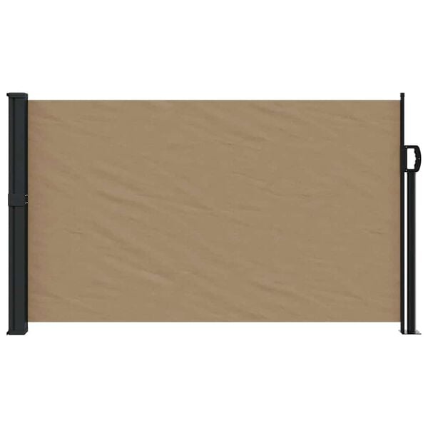 vidaXL Retractable Side Awning Taupe 120x600 cm