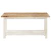 vidaXL Extendable Coffee Table White 90x(45-90)x45 cm Solid Mango Wood