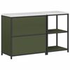 vidaXL Kitchen Storage Set 2 pcs Olive Green Cold-rolled Steel