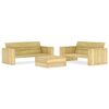 vidaXL 3 Piece Garden Lounge Set Impregnated Pinewood