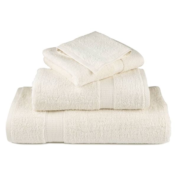 vidaXL Premium Wash Towels SOLUND 4 pcs Cream 30x30 cm 600 gsm