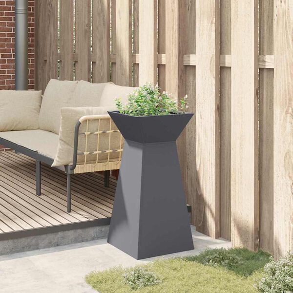vidaXL Pillar Planter Anthracite 35 x 35 x 73 cm