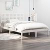vidaXL Bed Frame without Mattress White 200x200 cm Solid Wood