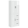 vidaXL Cabinet Set 2 pcs High Gloss White Engineered Wood