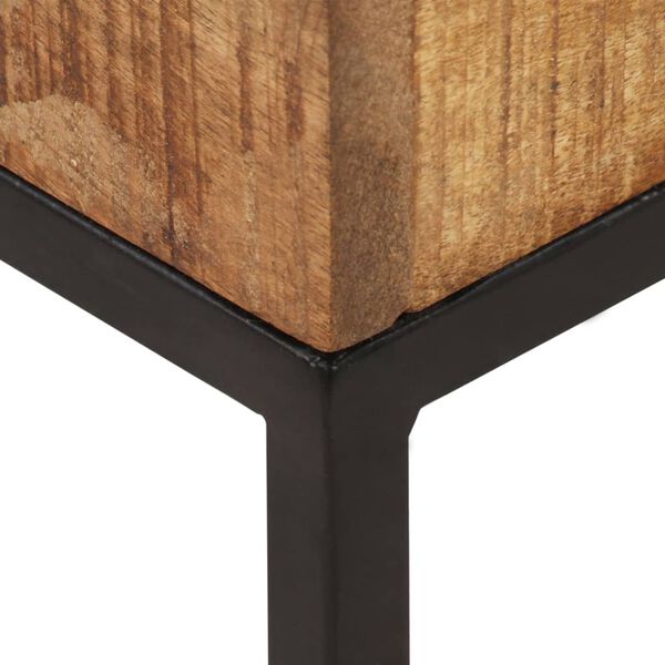 vidaXL Side Table 30x30x33 cm Rough Mango Wood