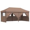 vidaXL Party Tent Folding Brown 292 x 580 x 315 cm Oxford Fabric