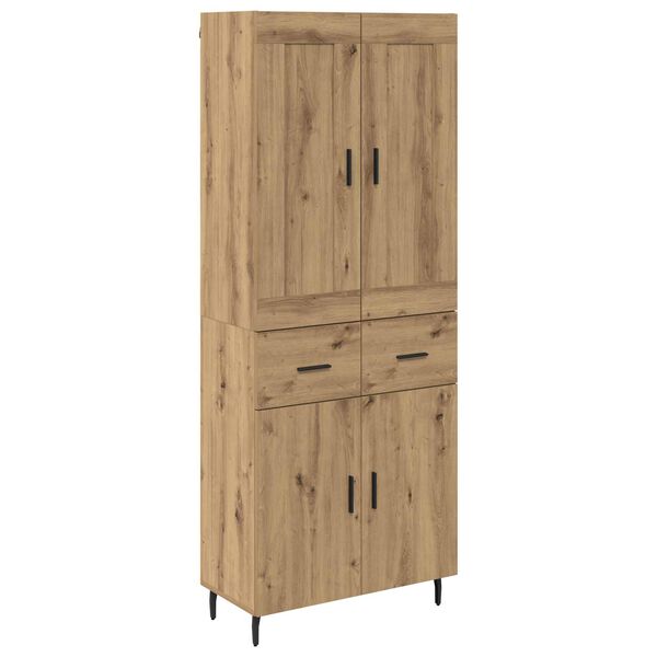 vidaXL Highboard with Drawer 2 pcs Artisan Oak Engineered Wood