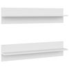 vidaXL Wall Shelves 2 pcs White 80x11,5x18 cm Engineered Wood