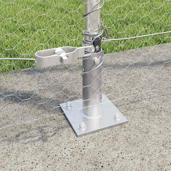 vidaXL Fence Post Silver 100 x 1.6 m (25 mm mesh) Steel