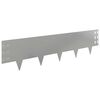 vidaXL Lawn Edging 10 pcs 100 x 25 cm Steel Silver