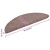 vidaXL Stair Mats Self-adhesive 5 pcs 56x17x3 cm Light Brown Half Round