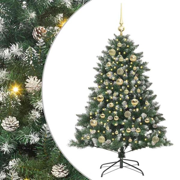 vidaXL Artificial Christmas Tree with 150 LEDs with Stand Green 120 cm