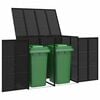 vidaXL Box Garbage Bin Box 2 pcs Black 130 x 80 x 115 cm Polyethylene