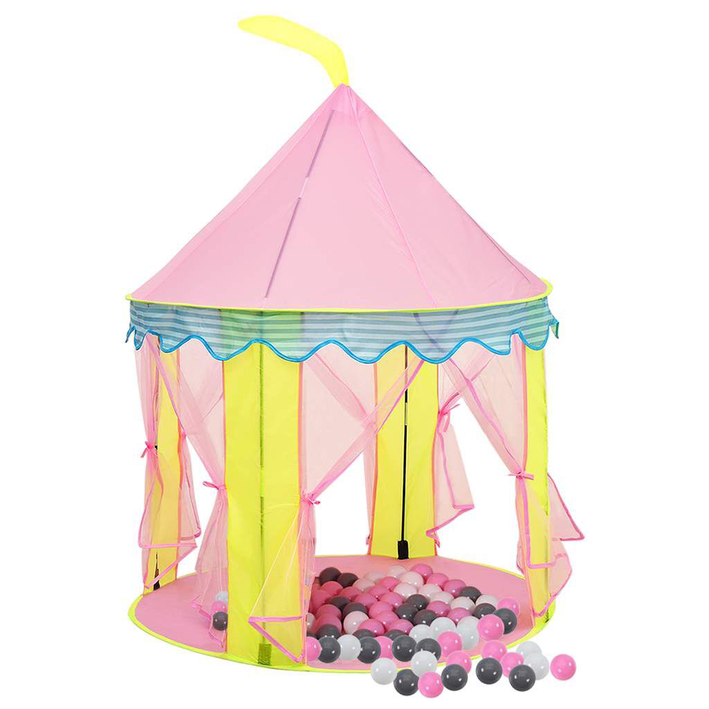 vidaXL Children Play Tent with 250 Balls Pink 100x100x127 cm vidaXL