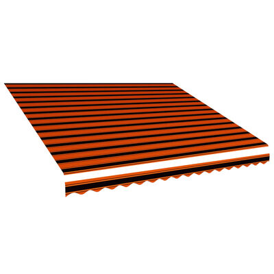 vidaXL Awning Top Sunshade Canvas Orange and Brown 450x300 cm
