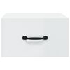 vidaXL Wall-mounted Bedside Cabinet High Gloss White 35x35x20 cm