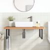 vidaXL Basin Shelf Wall Mounted Steel and Solid Wood Beech
