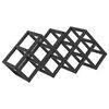 vidaXL Wine Rack Black Oak 63 x 16.5 x 25 cm Powder-Coated Steel