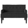 vidaXL Bench Black 112 x 65.5 x 75 cm Velvet
