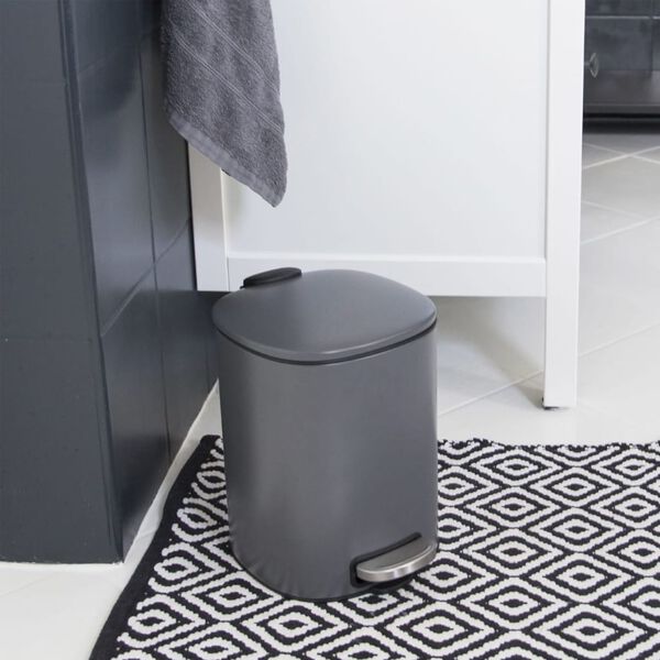 HI Metal Pedal Bin 5 L Anthracite