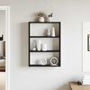 vidaXL Wall Shelf Black 43x9x60 cm Engineered Wood