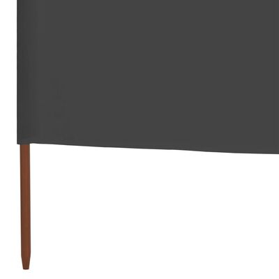 vidaXL 5-panel Wind Screen Fabric 600x120 cm Anthracite