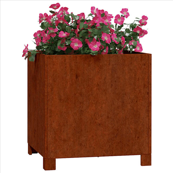 vidaXL Planter with Legs Rusty 40x40x40 cm Corten Steel