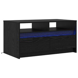 vidaXL Coffee Table Black Oak 90 x 50 x 45 cm Engineered Wood