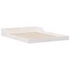 vidaXL Bed Frame White 140 x 190 cm Solid Pine Wood