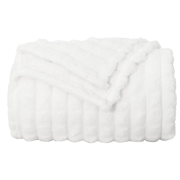 vidaXL Throw Blanket White 240 x 220 cm Fleece