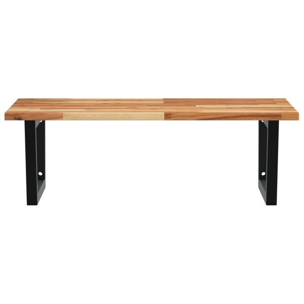 vidaXL Basin Shelf Wall Mounted Steel and Solid Wood Acacia