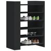 vidaXL Shoe Cabinet Black 74.5x37.5x100 cm Engineered Wood