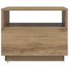 vidaXL Coffee Table with LED Lights Artisan Oak 50x49x40 cm
